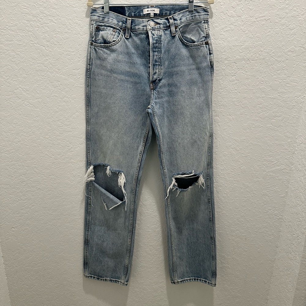 Re/Done 90’s Light Blue Jeans - Classic Ripped Style